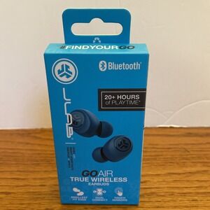 JLab GO Air Pop True Wireless Earbuds (Blue) Bluetooth NEW 20+ Hrs Playtime